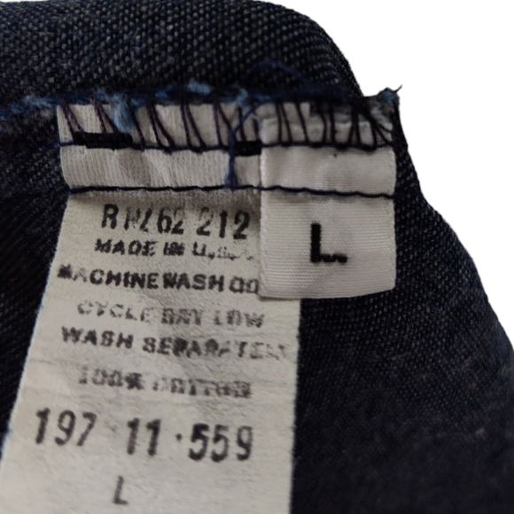 Vintage 90s Blue Utility Jumpsuit Size S/M Denim Sleeveless Pockets Straight Leg - Picture 9 of 10